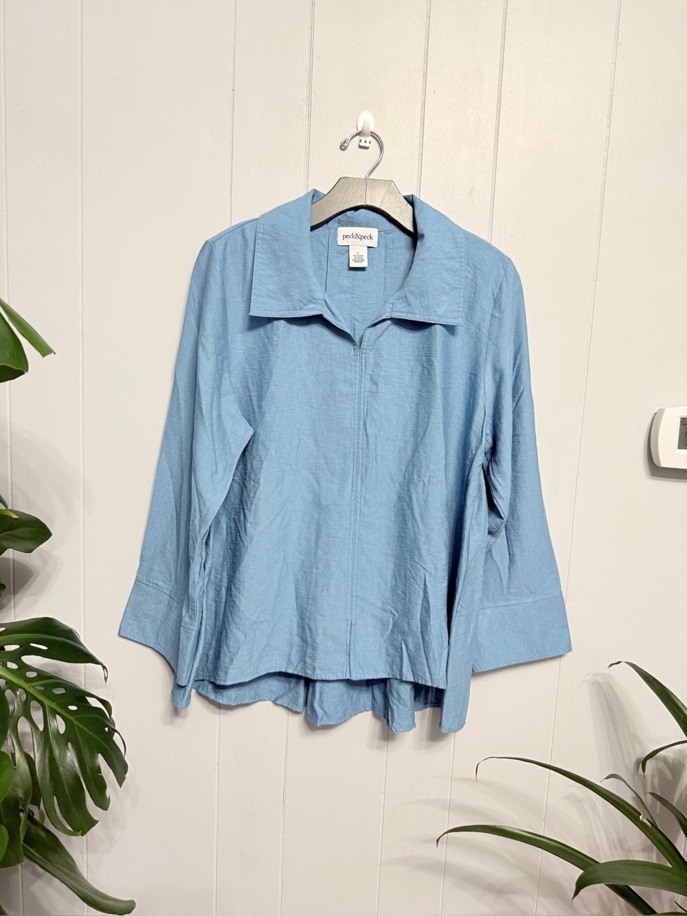 #18)  peck & peck Dusty Blue Women's  Top